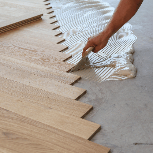 Pose de parquet massif par CSM BAT
